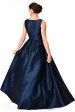 Pleated Surplice Dupioni Maxi Dress