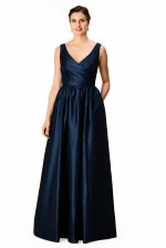 Pleated Surplice Dupioni Maxi Dress