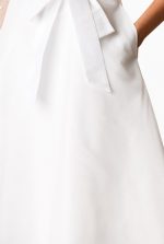 Floral Embellished Illusion Tulle and Dupioni Dress