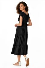 Cotton Knit Empire Tiered Dress