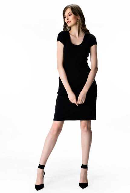 Cotton Jersey Knit Sheath Dress