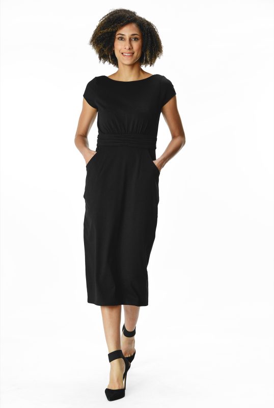 Cotton Jersey Knit Sheath Dress