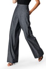 Cotton Chambray Palazzo Pants