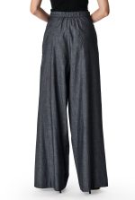 Cotton Chambray Palazzo Pants