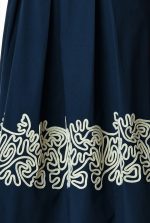 Cord Embroidery Cotton Poplin Full Skirt