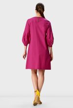 Bow-Tie Front Cotton Poplin Shift Dress | Short-Sleeve Mini Dress in Crisp Poplin - Image 5