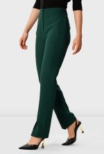 Crepe Twill Vented Pants