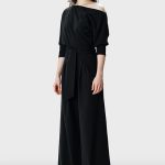 Asymmetric Shoulder Cotton Jersey Palazzo Jumpsuit | Wide-Leg Soft-Drape One-Piece