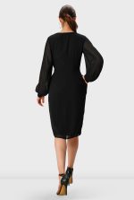 Sheer Chiffon Wrap Dress