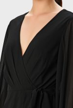 Sheer Chiffon Wrap Dress