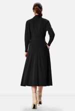 Cotton Knit Midi Wrap Dress