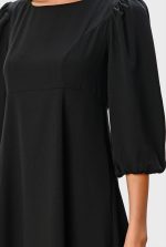 Empire Waist Crepe A-Line Dress
