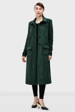 Melton-Look Long Coat