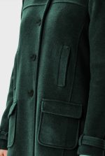 Melton-Look Long Coat
