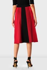 Linear Color Block Cotton Jersey Skirt