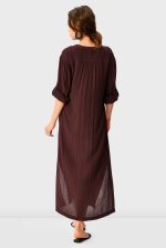 Rayon Crinkle Vented Shift Dress