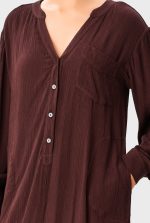 Rayon Crinkle Vented Shift Dress