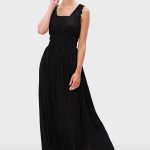 Rayon Crinkle Smocked Waist Midi Dress