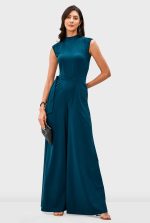 Asymmetric Sash-Tie Cotton Jersey Palazzo Jumpsuit