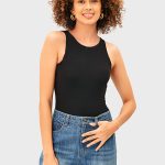Scoop Neck Jersey Knit Bodysuit | Sleeveless Stretch Fit Everyday Essential