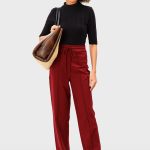 Crease Front Cotton Jersey Drawstring Pants