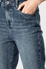 Vintage Wash Denim Straight Leg Jeans