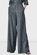 Cotton Chambray Palazzo Pants