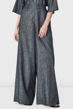 Cotton Chambray Palazzo Pants