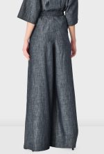 Cotton Chambray Palazzo Pants