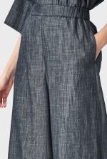 Cotton Chambray Palazzo Pants