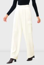 Twill Suiting Wide Leg Pants