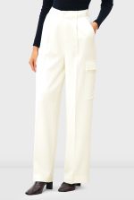 Twill Suiting Wide Leg Pants