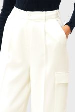 Twill Suiting Wide Leg Pants