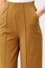 Crease Front Elastic Waist Cotton Jersey Pants