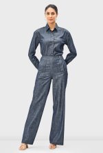 Indigo Cotton Chambray Shirt