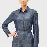 Indigo Cotton Chambray Shirt