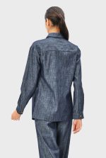 Indigo Cotton Chambray Shirt