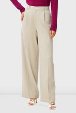 High Waist Stretch Suiting Wide Leg Pants