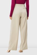 High Waist Stretch Suiting Wide Leg Pants